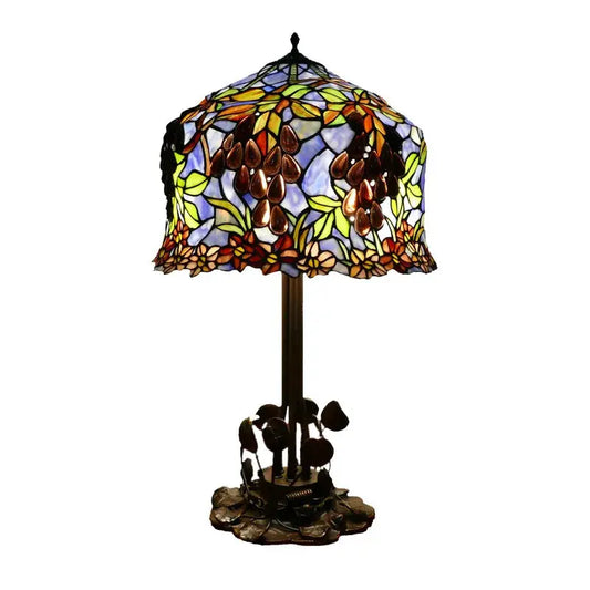 16inch 40cm Large Tiffany Style Table Lamps Stained Glass Rose Lampshade Desk Light - CTL