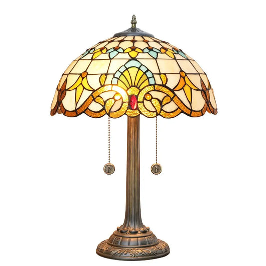 16inch Stained Glass Classical Romantic Retro Baroque Bar Bedroom Bedside Light - CTL