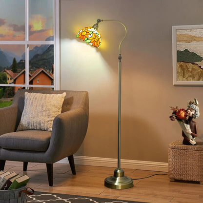 20cm Vintage Stained Glass Sunflower Lampshade Antique Tiffany Floor Lamps - CTL