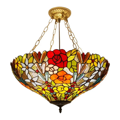 20inch Tiffany Style Chandelier Large Rose Lampshade Tiffany Anti-chandelier - CTL