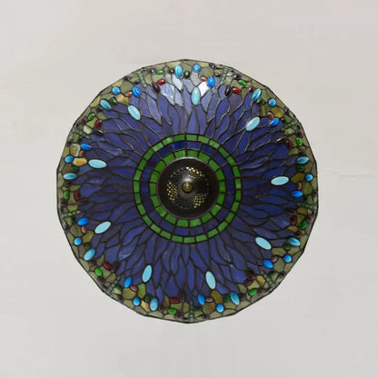 20inch Tiffany Hanging Lamp Stained Glass Dragonfly Anti-chandelier - CTL