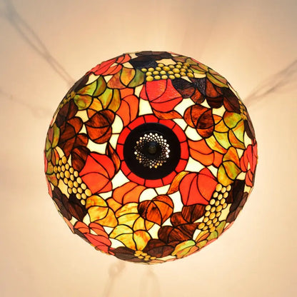 20inch Tiffany Hanging Lamp Stained Glass Portuguese Pendant Light - CTL