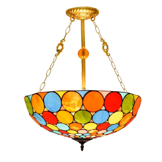 20inch Stained Glass Bohemian Lampshade Chandelier Tiffany Type Lamps for Sale - CTL