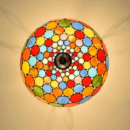 20inch Stained Glass Bohemian Lampshade Chandelier Tiffany Type Lamps for Sale - CTL
