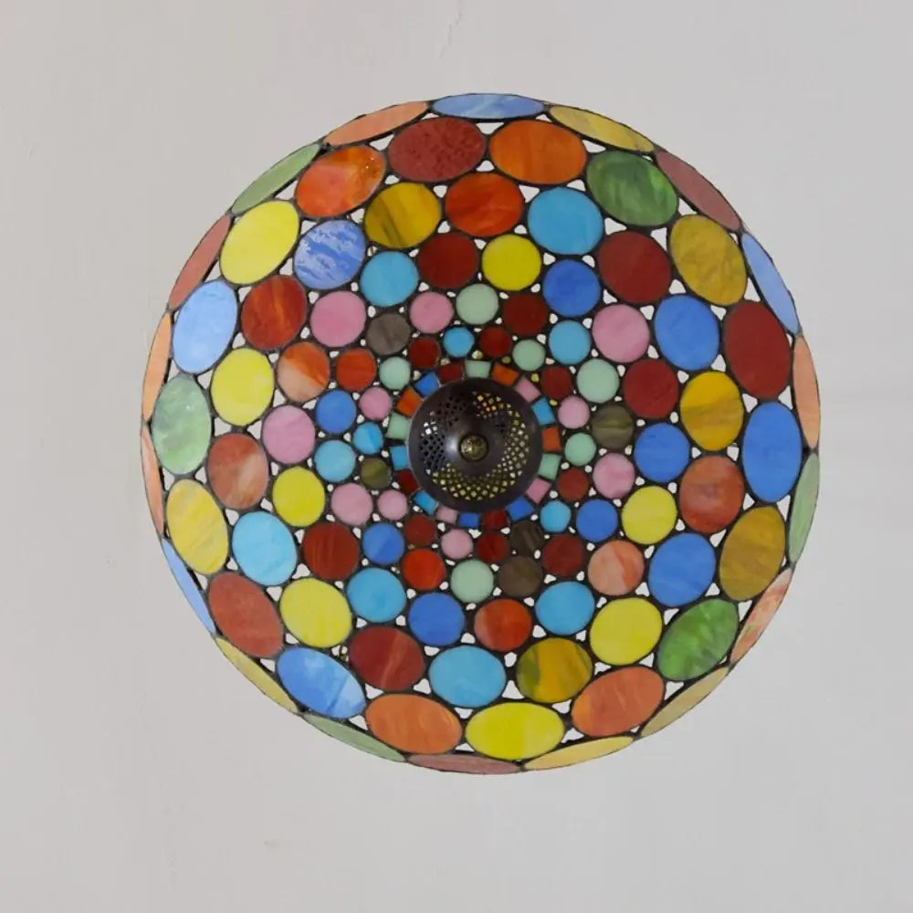 20inch Stained Glass Bohemian Lampshade Chandelier Tiffany Type Lamps for Sale - CTL