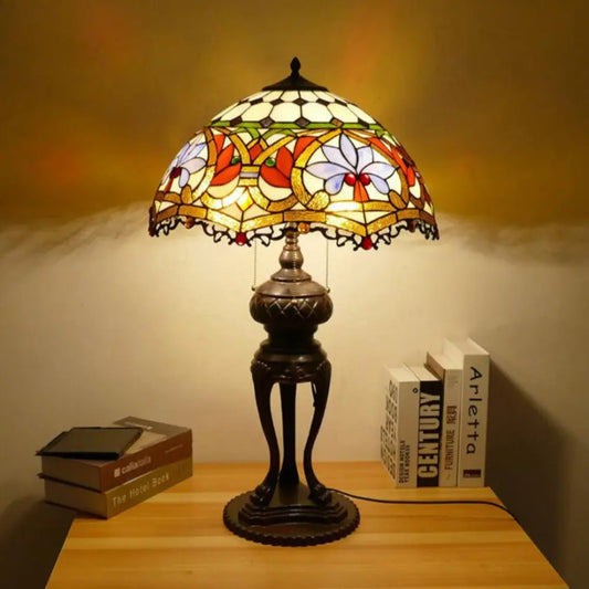 20inch Dragon Tail Baroque Lampshade Vintage Tiffany Bedside Table Lamps - CTL