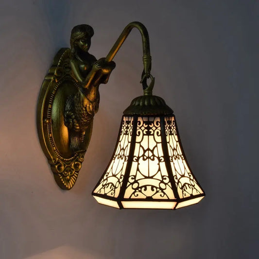 6inch Tiffany Wall Sconce Stained Glass Arabesque Wall Lamps - CTL