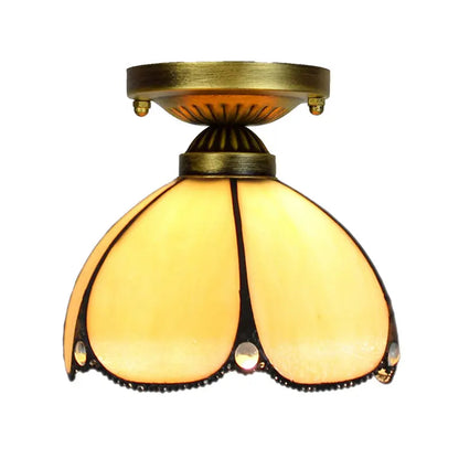 8inch Tiffany Glass Ceiling Light Stained Glass Small Ceiling Lamp - CTL