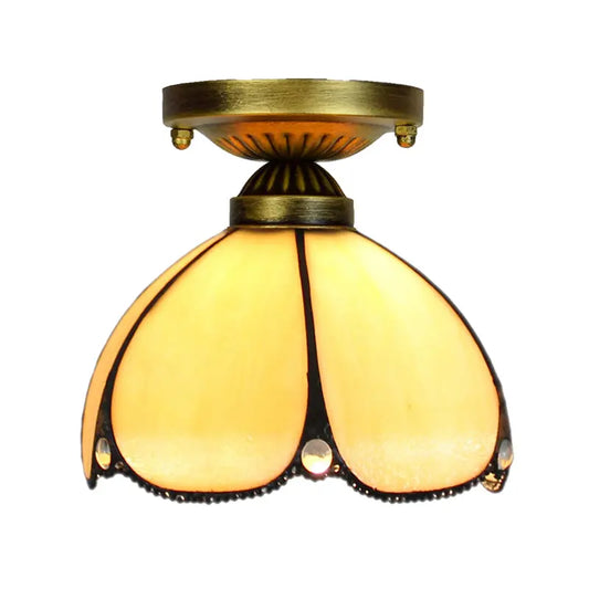 8inch Tiffany Glass Ceiling Light Stained Glass Small Ceiling Lamp - CTL