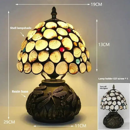 8inch 20cm Retro Stained Glass Lampshade Vintage Tiffany Table Lamp