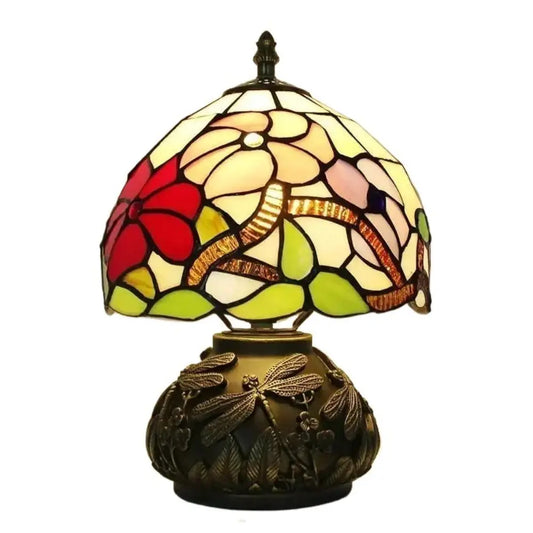 8inch 20cm Stained Glass Flower Lampshade Antique Tiffany Table Lamp Classical Tiffany Lamp