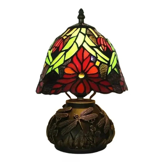 8inch 20cm Stained Glass Flower Lampshade Retro Tiffany Table Lamp