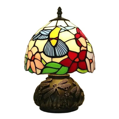 8inch 20cm Stained Glass Hummingbird Lampshade Retro Tiffany Table Lamp