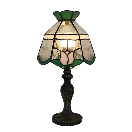 8inch Retro Stained Glass Crown Rose Lampshade Tiffany Desk Lamps for Sale - CTL