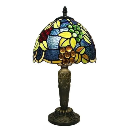 8inch Stained Glass Grapes Flower Lampshade Tiffany Inspired Table Lamps - CTL