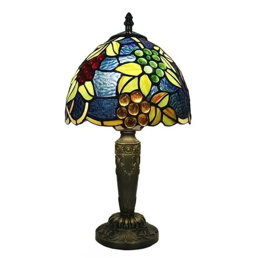8inch Stained Glass Grapes Flower Lampshade Tiffany Inspired Table Lamps - CTL