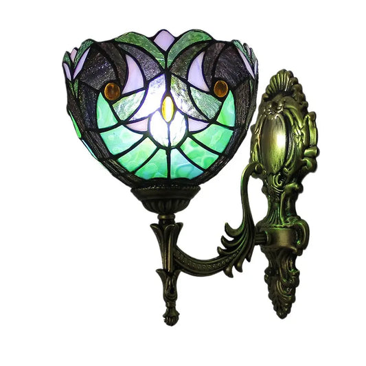 8inch Tiffany Art Deco Lamp Stained Glass Lampshade Wall Sconce - CTL