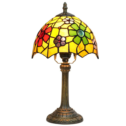 8inch Tiffany Stained Glass Cherry Blossom Lampshade Bedroom Table Lamp - CTL