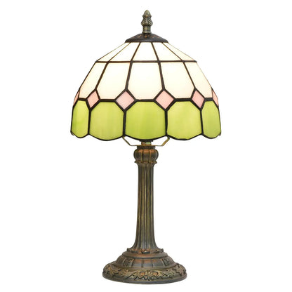 8inch Tiffany Stained Glass Mediterranean Green Bedroom Bedside Desk Lamp - CTL