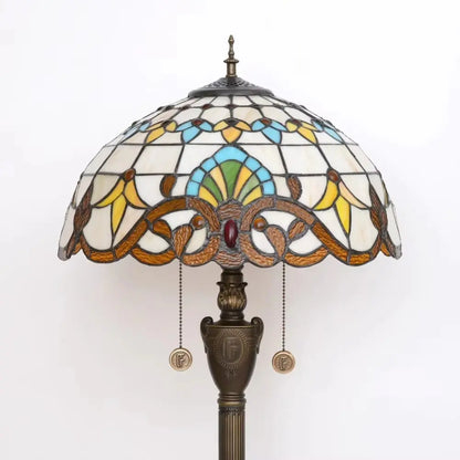 Dia40cm Tiffany Baroque Art Lampshade Stained Glass Floor Lamps for Sale - CTL